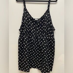 4 for $25  🖤 Warehouse One Polka Dot Tank Top Size 4X 🖤